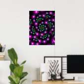 Spiraal Bloem Lichtjes Poster (Thuiskantoor)