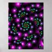 Spiraal Bloem Lichtjes Poster (Voorkant)