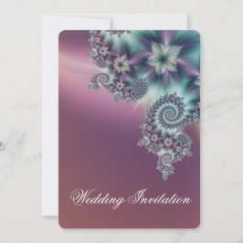 Spiraal bloemen bruiloft kaart