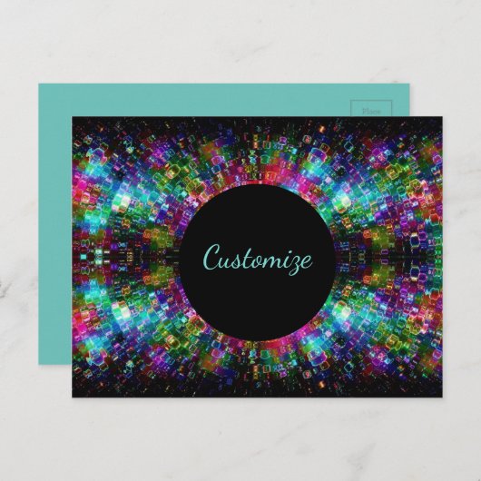 Spiraal Briefkaart van glas (Voorkant / Achterkant)