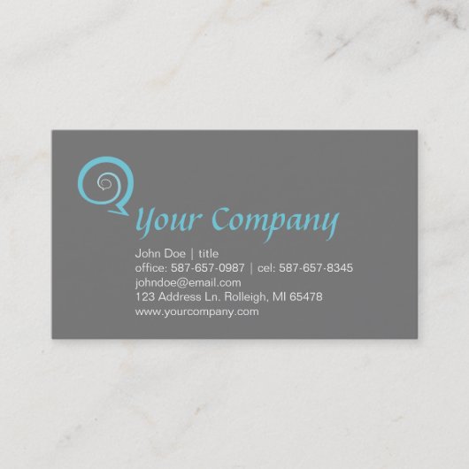 Spiraal Chat Visitekaartje (Voorkant)