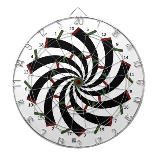 Spiraal Dartbord Gespiegelde Versie (Voorkant)