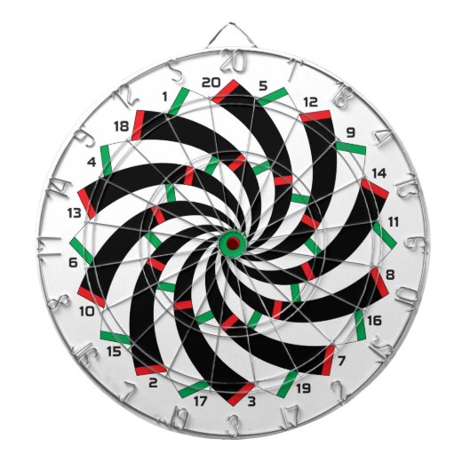 Spiraal Dartbord Gespiegelde Versie (Voorkant)