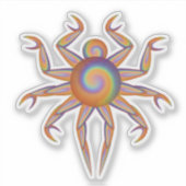 Spiraal duikende krab achtig ding sticker (Voorkant)