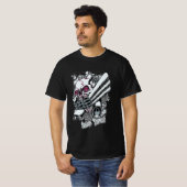 Spiraal-Eyed Skull - Gotische Horror Grunge Design T-shirt (Voorkant volledig)