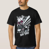 Spiraal-Eyed Skull - Gotische Horror Grunge Design T-shirt (Voorkant)