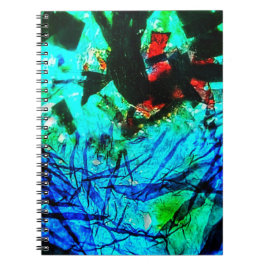 Spiraal Foto Notitieboek blauw abstract