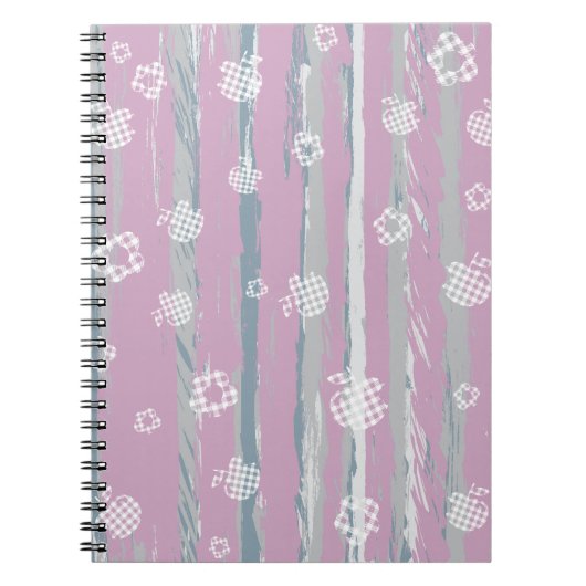 Spiraal Foto Notitieboek – Gingham Boomgaard (Voorkant)