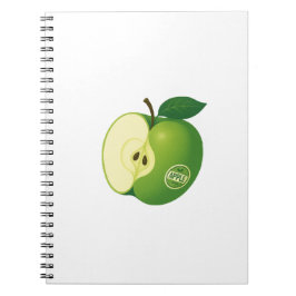 Spiraal foto notitieboek met een groene appel