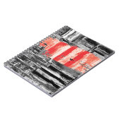 Spiraal Fotoblock – Rood Pulse Abstract Design Notitieboek (Linkerzijde)
