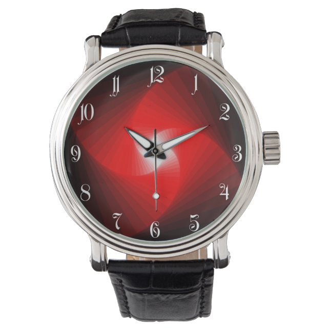Spiraal fractaal patroon horloge (Voorkant)