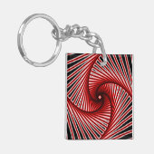 Spiraal fractaal patroon sleutelhanger (Voorkant Links)