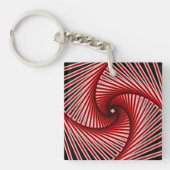 Spiraal fractaal patroon sleutelhanger (Voorkant)