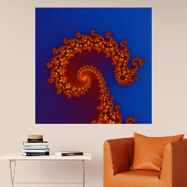 Spiraal fractaal Poster