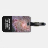 Spiraal Galaxy M83, in brand gestoken met stervorm Bagagelabel (Achterkant horizontaal)