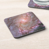 Spiraal Galaxy M83, in brand gestoken met stervorm Bier Onderzetter (Linkerzijde)