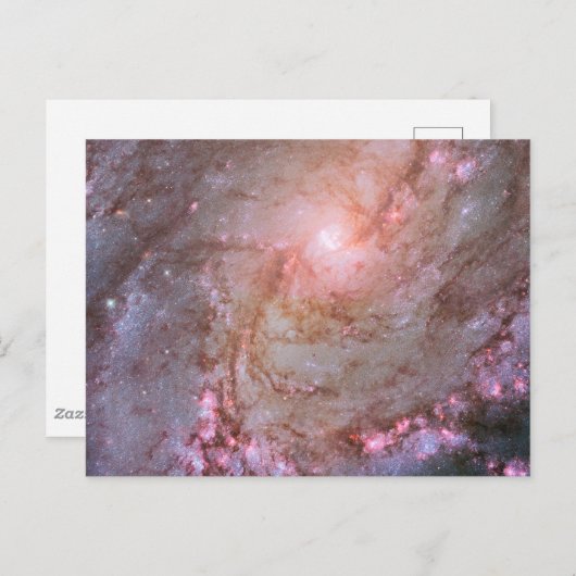 Spiraal Galaxy M83, in brand gestoken met stervorm Briefkaart (Voorkant / Achterkant)