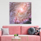 Spiraal Galaxy M83, in brand gestoken met stervorm Canvas Afdruk (Insitu (Woonkamer))