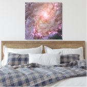 Spiraal Galaxy M83, in brand gestoken met stervorm Canvas Afdruk (Insitu (Slaapkamer))