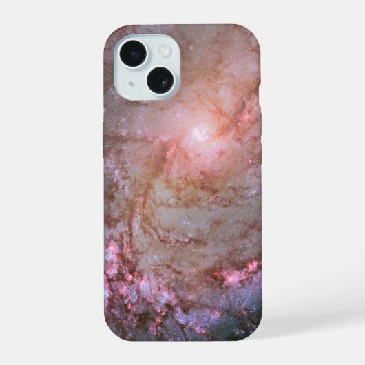 Spiraal Galaxy M83, in brand gestoken met stervorm iPhone 15 Case (Achterkant)