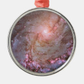 Spiraal Galaxy M83, in brand gestoken met stervorm Metalen Ornament (Voorkant)