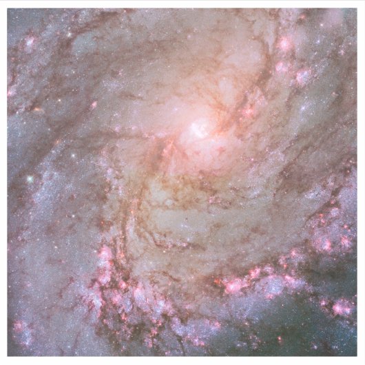 Spiraal Galaxy M83, in brand gestoken met stervorm Sticker (Voorkant)