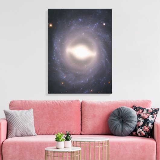 Spiraal Galaxy NGC 1015. Canvas Afdruk (Insitu (Woonkamer))