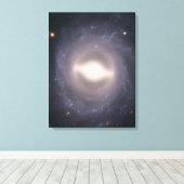 Spiraal Galaxy NGC 1015. Canvas Afdruk (Insitu (Houten vloer))