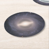 Spiraal Galaxy NGC 1015. Ronde Kartonnen Onderzetter (Gebogen)