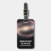 Spiraal Galaxy NGC 1300. Bagagelabel (Voorkant verticaal)