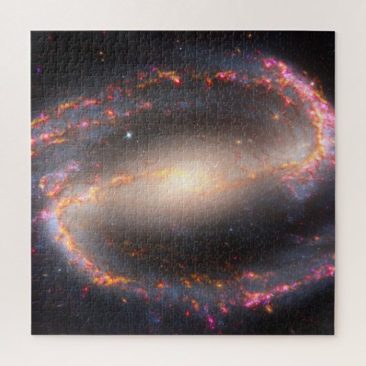 Spiraal Galaxy NGC 1300. Legpuzzel (Verticaal)