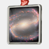 Spiraal Galaxy NGC 1300. Metalen Ornament (Links)