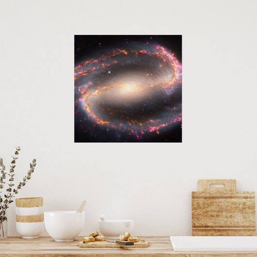 Spiraal Galaxy NGC 1300. Poster (Keuken)
