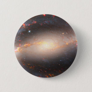 Spiraal Galaxy NGC 1300. Ronde Button 5,7 Cm