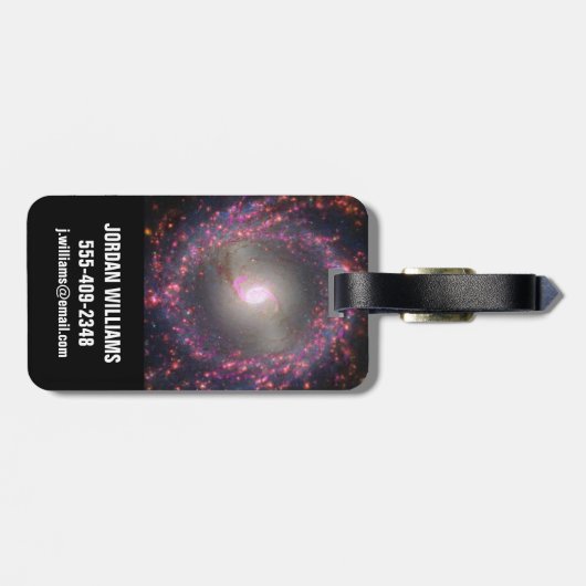 Spiraal Galaxy NGC 3351. Bagagelabel (Achterkant horizontaal)