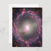 Spiraal Galaxy NGC 3351. Briefkaart (Voorkant / Achterkant)