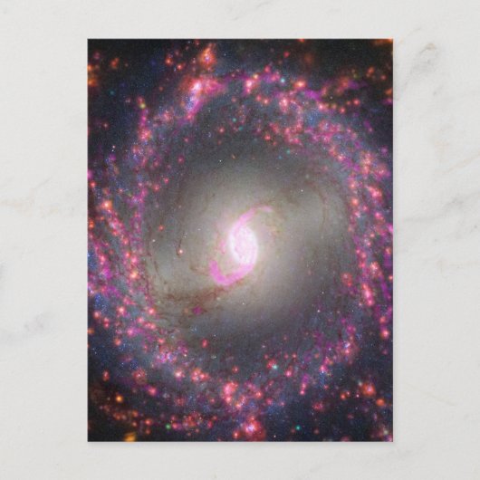 Spiraal Galaxy NGC 3351. Briefkaart (Voorkant)