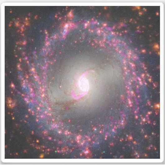 Spiraal Galaxy NGC 3351. Sticker (Voorkant)