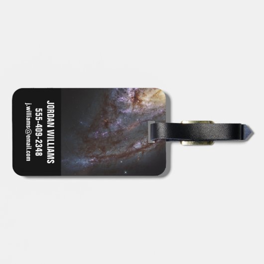 Spiraal Galaxy NGC 3627. Bagagelabel (Achterkant horizontaal)