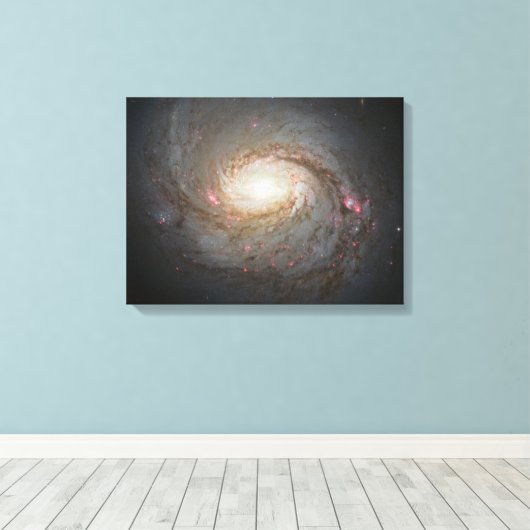 Spiraal Galaxy Space Universe Sterren Zwart Gat Sk Canvas Afdruk (Insitu (Houten vloer))