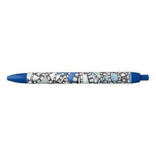 Spiraal Gedraaide Verwarde Touw Strings Tekening Zwarte Inkt Pen