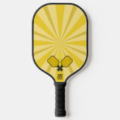 Spiraal Geel Pickle Ball Paddle (Voorkant)