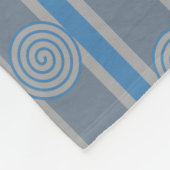Spiraal gestreept fleece deken (Hoek)