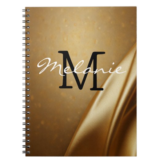 Spiraal Glamoureuze Monogram Notitieboek (Voorkant)