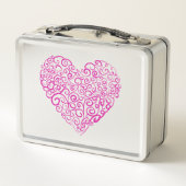 Spiraal handschrift roze hart voor Valentijnsdag (Achterkant)