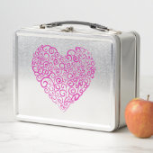 Spiraal handschrift roze hart voor Valentijnsdag (In situ)