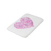 Spiraal handschrift roze hart voor Valentijnsdag Badmat (Gekanteld)