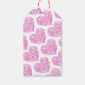 Spiraal handschrift roze hart voor Valentijnsdag Cadeaulabel (Achterkant)