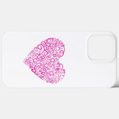 Spiraal handschrift roze hart voor Valentijnsdag Case-Mate iPhone Case (Achterkant (horizontaal))