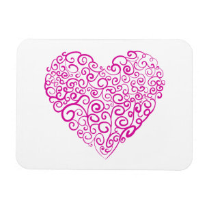 Spiraal handschrift roze hart voor Valentijnsdag Magneet